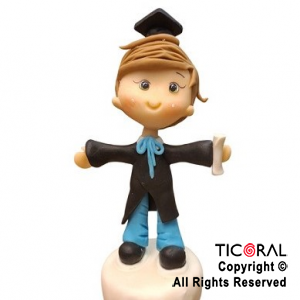 ADORNO EGRESADO NENE DIPLOMA PORCELANA FRIA x 1